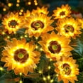 thumbnail image 1 of Luces solares para jardín NESSTU, paquete de 3 unidades, con forma de girasol, LED, impermeables, 1 of 7