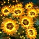 thumbnail image 1 of Luces solares para decoración de jardín, 10 unidades, diseño de girasol, LED, impermeables, 1 of 7