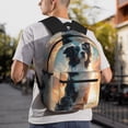 thumbnail image 2 of Wukai Cloud Border Collie Versatile Backpack:Spacious,Organized,Comfortable,Ideal for Travel and Everyday Use with Multiple Pockets and Padded Straps, 2 of 8