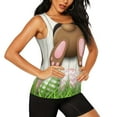 thumbnail image 2 of Gaeub Brown Bunny Women's Workout Tank Tops Lightweight Sleeveless Shirts for Women for Athletic Running Tennis Yoga - Small, 2 of 9