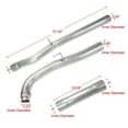 thumbnail image 2 of Jcarpart 4" Exhaust Pipe Tube for Chevy Silverado GMC Sierra 6.6L Duramax Diesel 2011-2015, 2 of 8