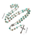 thumbnail image 3 of Apooke Long Gothic Necklace Cross Rosary Necklace with Vibrant Beads Stand Out Holy Jewelry Charm Ornament for Birthday Wedding, 3 of 12