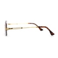 thumbnail image 3 of Luxe 90s Full Rimless Bevelled Oceanic Lens Square Sunglasses Gold Purple Grey, 3 of 4