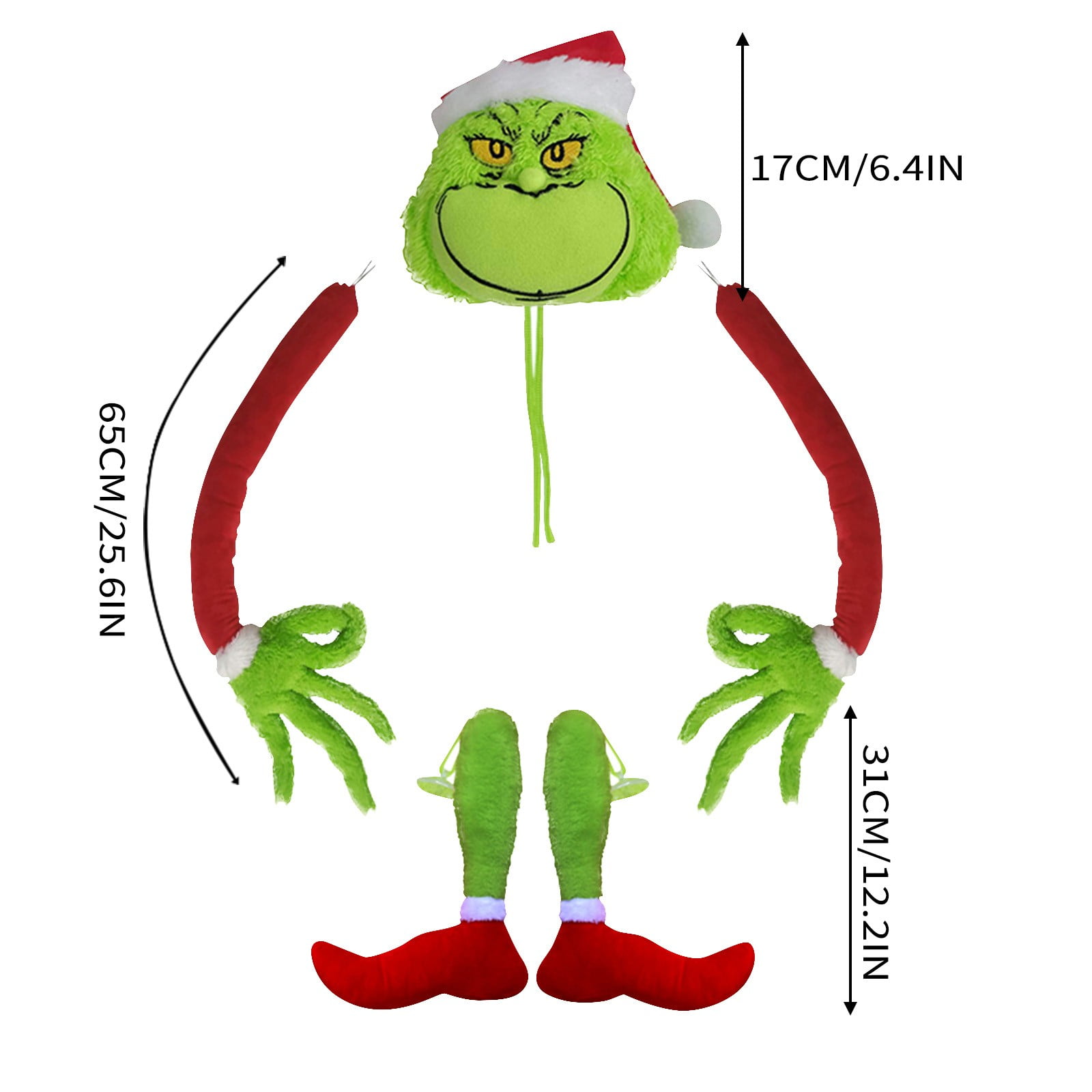 Linmoua The Grinch Plush Doll Toy Gift Cartoon Style Children s Rag Doll Doll Multicolour