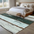 thumbnail image 4 of Blue Teal Area Rugs 6'x9', Washable Small Throw Rugs for Kitchen Dining room, Vintage Wooden Retro Art Farmhouse Barns Indoor Outdoor Rug Non-Slip Low Pile Carpet Runner Reversible Floor Mats, 4 of 8