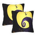 thumbnail image 1 of Juego de 2 fundas de almohada de felpa cuadradas negras de Pesadilla antes de Navidad, decoración de doble cara, cama de automóvil, dormitorio, sofá, fundas de almohada suaves, decoración del hogar,, 1 of 5
