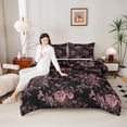 thumbnail image 4 of Feelyou Rustic Farmhouse Floral Full Size Comforter Sets, Retro French Style Bedding Comforter Set, Romantic Garden Flower Reversible Bedding Sets, Microfiber Bedroom Decor, 3 Pieces, 4 of 8