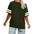 thumbnail image 4 of Mifsaly Oversized T Shirts for Women Casual Loose Fit Short Sleeve Tee Soft Comfortable Sporty Tunic Summer Tops for Leggings Daily Wear Versatile Flattering XXXL, 4 of 5