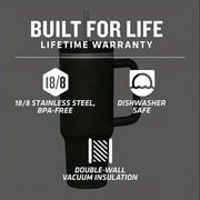 Blue Tumbler with straw + 40 oz Tumbler with straw, Tumbler With Handle, Stainless Steel Tumbler Water Iced Tea Coffee