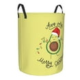 thumbnail image 2 of Fotbe Laundry Hamper With Durable Leather Laundry Basket Avocado Merry Christmas Thickened Waterproof Round Collapsible Laundry Hamper, Dirty Clothes Laundry Basket, 2 of 8