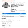 thumbnail image 2 of Front Brake Rotor and Hub Assembly - Compatible with 1994, 1996 - 1999, 2001 - 2002 Ford E-150 Econoline 1997 1998, 2 of 2