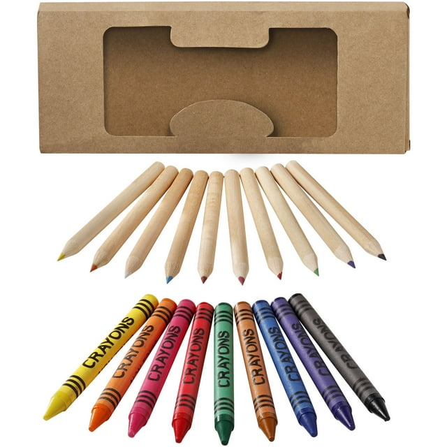 Ensemble de 19 Pcs de Crayons et Craies de Cire