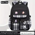 thumbnail image 1 of New Primary School Backpack Kids Girls Large Capacity Cartoon Canvas Lightweight Backpack, 1 of 4