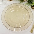 thumbnail image 5 of Efavormart 10 Pack Gold Glitter Plastic Party Plates with Ruffled Rim, Transparent Heavy Duty Round Disposable Dinner Plates - 9", 5 of 11