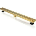 thumbnail image 4 of BOANN  304 Stainless Steel Rectangular Linear Shower Floor Drain in Gold Black - 32", 4 of 5