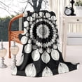 thumbnail image 2 of Black White Tie Dye Mandala Pattern Blanket,Comfortable Soft Flannel Throw Blanket,All Season,Warm Lightweight Blankets for Sofa Bed Couch Living Room Chair,50"x60", 2 of 4