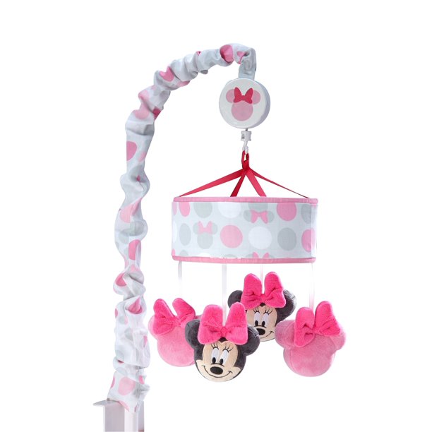 Disney Minnie Mouse Polka Dots Nursery Crib Musical Mobile Walmart