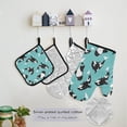 thumbnail image 6 of Kigai Killer Whale Pattern Oven Mitts and Pot Holders with Chef Apron,Set of 5 Heat Resistant Kitchen Gloves and Silicone Non-Slip Potholders Adjustable Neck Buckle Chef Apron, 6 of 6