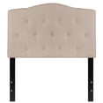 thumbnail image 6 of Pemberly Row Contemporary Tufted Twin Panel Headboard in Beige, 6 of 7