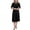 Black, variant on Church Dress for Women Short Sleeve A Line Teacher Work Dress Casual Knee Length Business Office Dress Black