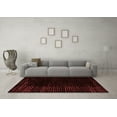 thumbnail image 3 of Ahgly Company Indoor Square Abstract Red Modern Area Rugs, 3' Square, 3 of 4