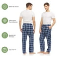 thumbnail image 2 of DARESAY 3 Pack: Plaid Pajama Pants For Men – Mens Flannel Pajama Pants - Mens PJ Pants With Pockets & Button Fly (Up To 3XL), 2 of 5