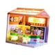 thumbnail image 2 of Kit de casa de muñecas en miniatura para armar, juguete educativo, exhibición, cubierta a prueba de polvo, coleccionables Tienda de conveniencia, 2 of 9