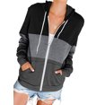 thumbnail image 4 of Kmbangi Female Cardigan Coat Long Sleeve Hooded Tops with Zipper Pockets, 4 of 7