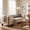 Linen, variant on Christopher Knight Home 80" Modern Upholstered Sofa, 3 Seats Tuxedo Arms with Wood Leg, Linen