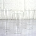 thumbnail image 4 of BalsaCircle 12 Clear Silver 16 oz Disposable Glittered Plastic Glasses Buffet Tableware, 4 of 6