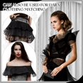 thumbnail image 3 of Cinta iridiscente plisada con volantes Ganeen, 16 yardas, organza negra, 3 of 6