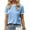 Blue, variant on Womens T Shirt Short Sleeve Crew Neck Basic Color Block Tee Tops