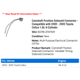 thumbnail image 2 of Camshaft Position Solenoid Connector - Compatible with 2000 - 2005 Toyota Celica 1.8L 4-Cylinder 2001 2002 2003 2004, 2 of 2