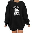 thumbnail image 1 of EQWLJWE Chandails en Molleton Graphiques d'Halloween pour Femmes Grande Taille Col Rond Manches Longues Chandail Imprimé Fantôme d'Halloween Chandails en Molleton Oversize Chandail Tops d'Halloween pour Femmes Tops pour Femmes 2023, 1 of 5