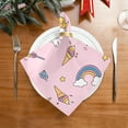 thumbnail image 2 of GZHJMY Magic Wand Unicorn Napkins Table Decorations Napkin Set for Gift Giving, Dining, Parties 20 x 20in, 2 of 7