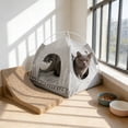 thumbnail image 5 of Removable Portable Pet Tent for Outdoor Indoor, Waterproof Kennel Bed Camp Tent Pet Dog Tent Folding Nest, Suitable for Samll Dogs, Pet Cute Cave Nest Dog Houses, 5 of 6