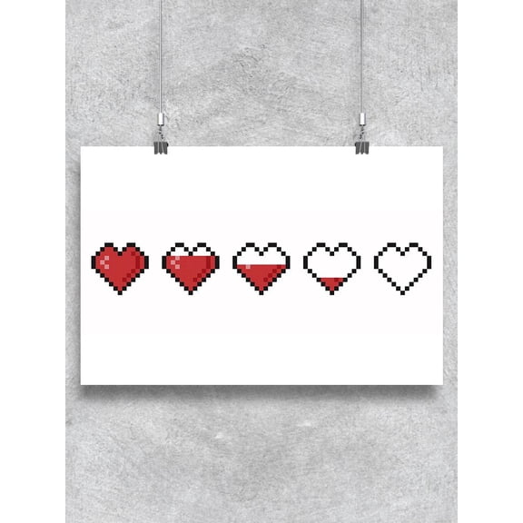 8-Bit Game Life Icon Poster -Image by Shutterstock