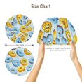 thumbnail image 2 of Yellow Blue Donut Print Silk Bonnet for Sleeping Women Men, Adjustable Elastic Satin Bonnet Bonnet for Sleeping, Soft Cute Similar Silk Curly Hair Bonnet for Sleeping, 2 of 7