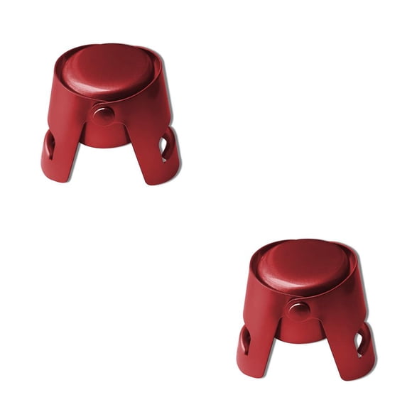 Bewildely Tapón de botella de vino espumoso corcho decorativo boquilla a prueba de fugas sellador sellador reutilizable vino tinto Bar accesorio Rojo 2piezas