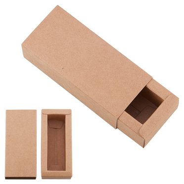 10pc Kraft Paper Folding Box Drawer Box Rectangle BurlyWood 24.5x26.5cm
