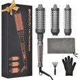 thumbnail image 1 of wonima11 3 in 1 Thermal Brush, 1.25/1.5/1.75" Interchangeable Heating Iron Barrels, 30s Quick Heating Curling Brush, 5 temperatures 290°F-450°F Thermal Round Brush for ALL Type Hair, 1 of 1