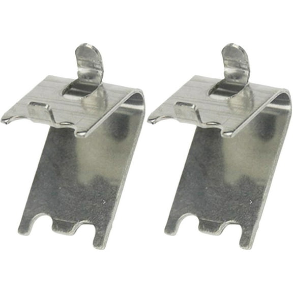 2 Pcs Stainless Steel Shelf Clips Metal Tier Brackets Freezer Fixing Buckles for Fridge Organization