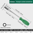 thumbnail image 1 of 5/5.5/6/7/8/10mm Hex Nut Driver Magnetic Socket Screwdriver Nut Socket Wrench Hexagonal Screw Driver Repair Hand Tools 5.5mm, 1 of 6