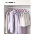 thumbnail image 2 of Perchas para pantalones SONGMICS, paquete de 30 unidades, de terciopelo con clips ajustables, 2 of 7