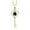 Black Sapphire, September, variant on 0.92 Ct Round Black Onyx 18K Yellow Gold Plated Silver Pendant with Chain
