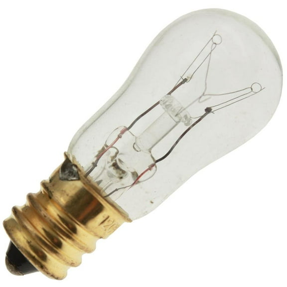 6S6 120V Miniature Light Bulb, 120 Volts, E12 Base, (10 Pack)