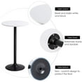 thumbnail image 3 of Lacoo Round Bistro Pub Table 23.8" Bar Height Cocktail Table with Metal Base, White, 3 of 5
