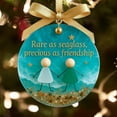 thumbnail image 4 of Sea Glass Friendship Christmas Ornament - Unique Handcrafted Decoration for Tree, Gift for Best Friends, and Symbol of Lasting Bonds, 4 of 7