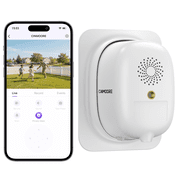 CINMOORE 2.5K Window Security Camera – No Drill Anti-Glare, Free AI Human/Vehicle/Pet Detection, 5000mAh Battery & Wired, Indoor to Outdoor, Face Recognition, 24/7 Recording