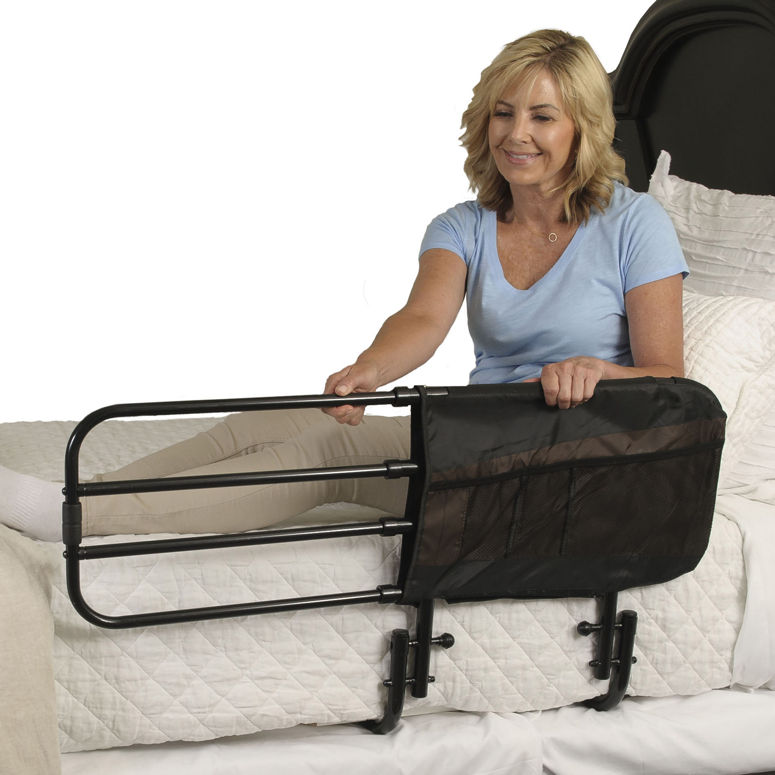 Stander Ez Adjustable Bed Rail, Adjustable Twin Bed For Elderly